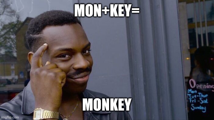 Roll Safe Think About It Meme | MON+KEY=; MONKEY | image tagged in memes,roll safe think about it | made w/ Imgflip meme maker