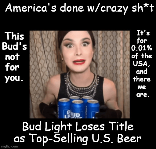America votes w/Dollar$ | America's done w/crazy sh*t; It's
for 
0.01% 
of the 
USA, 
and 
there 
we 
are. This Bud's not 
for 
you. Bud Light Loses Title as Top-Selling U.S. Beer | image tagged in memes,politics | made w/ Imgflip meme maker
