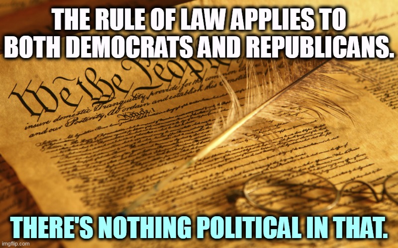 But his boxes! | THE RULE OF LAW APPLIES TO BOTH DEMOCRATS AND REPUBLICANS. THERE'S NOTHING POLITICAL IN THAT. | image tagged in constitution high resolution,law,democrats,republicans,not,political | made w/ Imgflip meme maker