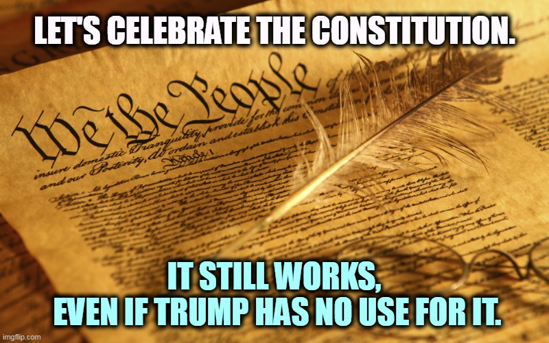 But his boxes! | LET'S CELEBRATE THE CONSTITUTION. IT STILL WORKS, 
EVEN IF TRUMP HAS NO USE FOR IT. | image tagged in constitution high resolution,trump,hate,constitution | made w/ Imgflip meme maker