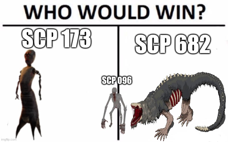 Who would win in a fight and why, SCPs 682, 096, 173, 106, 953