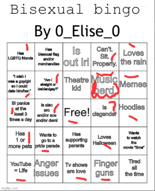 Bisexual bingo | image tagged in bisexual bingo | made w/ Imgflip meme maker