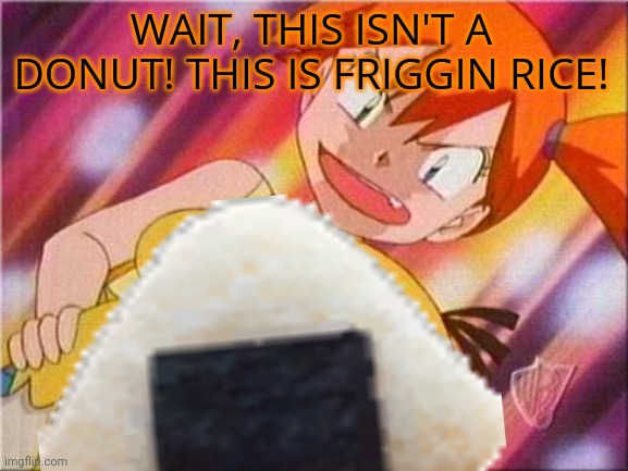 WAIT, THIS ISN'T A DONUT! THIS IS FRIGGIN RICE! | made w/ Imgflip meme maker