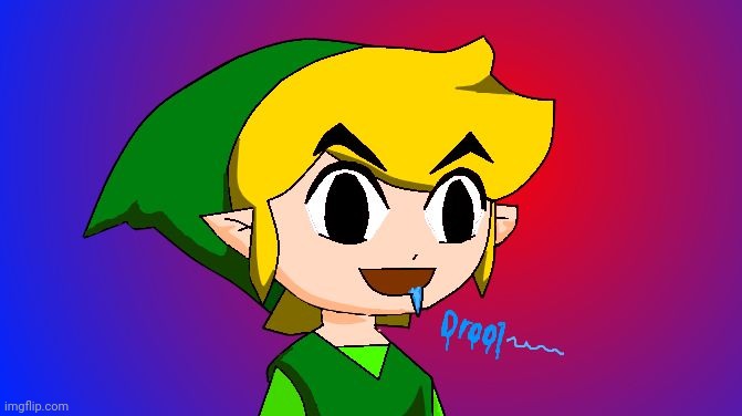 Link drooling | image tagged in link drooling | made w/ Imgflip meme maker