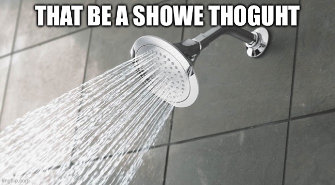 Shower Thoughts | THAT BE A SHOWER THOUGHT | image tagged in shower thoughts | made w/ Imgflip meme maker