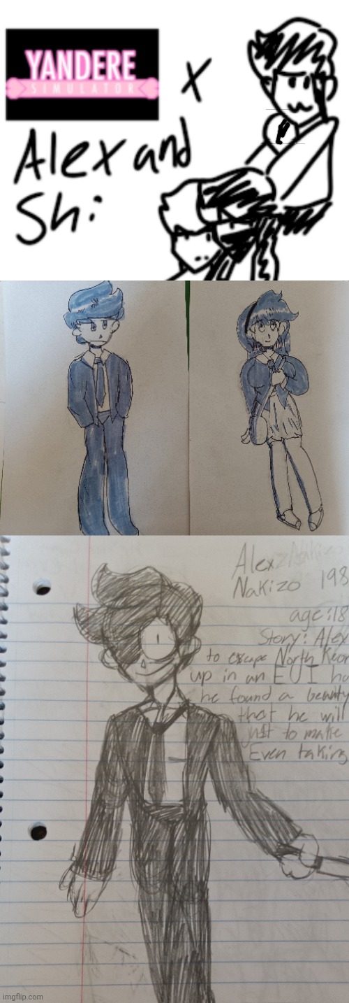 If Alex Nakizo and Shihoa Nalhoa were in Yandere simulator | image tagged in this is what i do with my life | made w/ Imgflip meme maker