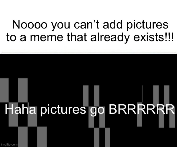 Oh no anyways | Noooo you can’t add pictures to a meme that already exists!!! Haha pictures go BRRRRRR | image tagged in deal with it | made w/ Imgflip meme maker