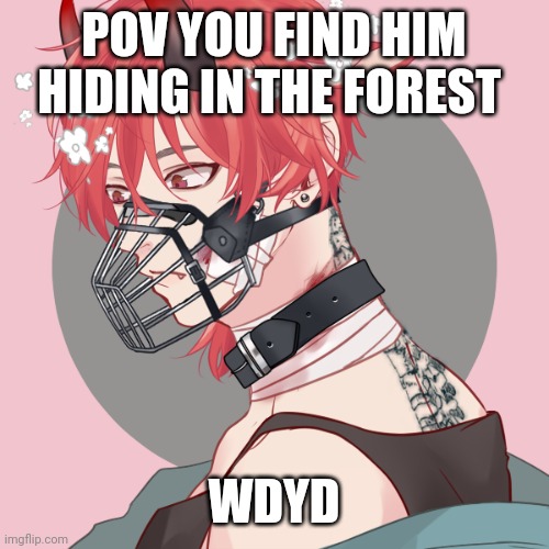 No killing him, no joke ocs | POV YOU FIND HIM HIDING IN THE FOREST; WDYD | made w/ Imgflip meme maker