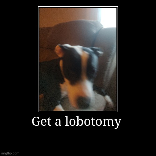 Get a lobotomy | | image tagged in funny,demotivationals | made w/ Imgflip demotivational maker