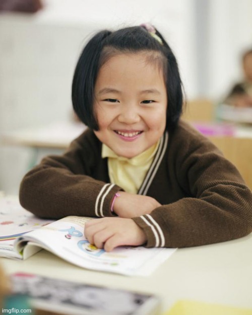Little Asian Girl In School | image tagged in little asian girl in school | made w/ Imgflip meme maker