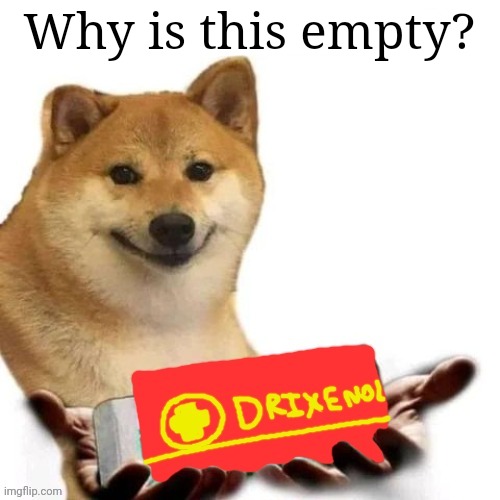 Take it bro you need this | Why is this empty? | image tagged in take it bro you need this | made w/ Imgflip meme maker