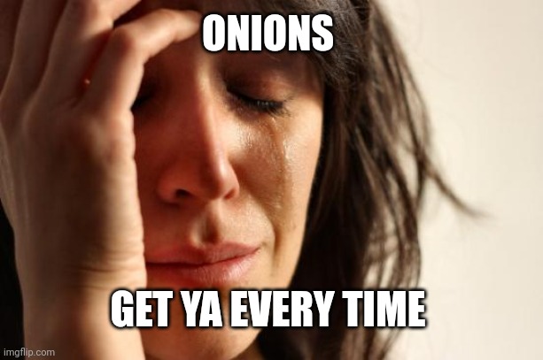 First World Problems | ONIONS; GET YA EVERY TIME | image tagged in memes,first world problems | made w/ Imgflip meme maker