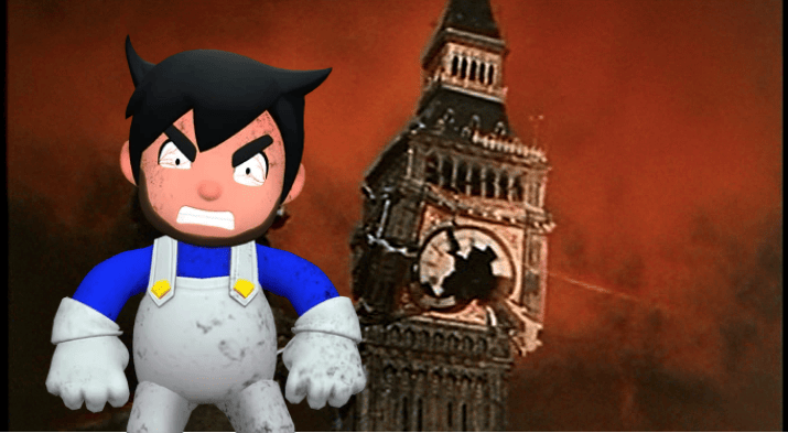 High Quality angry smg4 destroy big ben Blank Meme Template