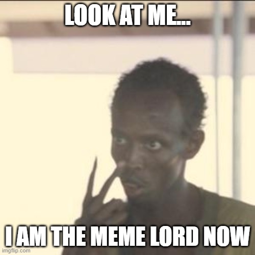 look at me | LOOK AT ME... I AM THE MEME LORD NOW | image tagged in memes,look at me,meme lord | made w/ Imgflip meme maker