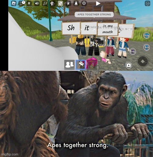 image tagged in ape together strong,roblox,roblox meme,memes | made w/ Imgflip meme maker