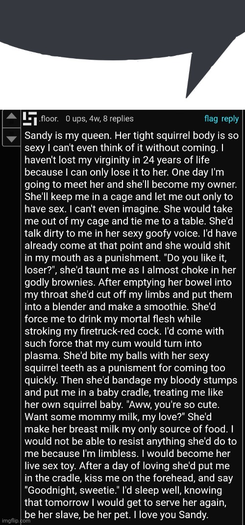 Isn't that zoophilia?? | image tagged in discord speech bubble | made w/ Imgflip meme maker