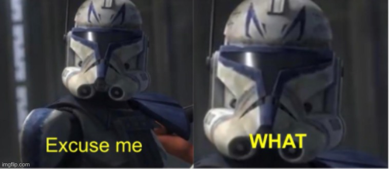 CT-7567 Excuse me WHAT | image tagged in ct-7567 excuse me what | made w/ Imgflip meme maker