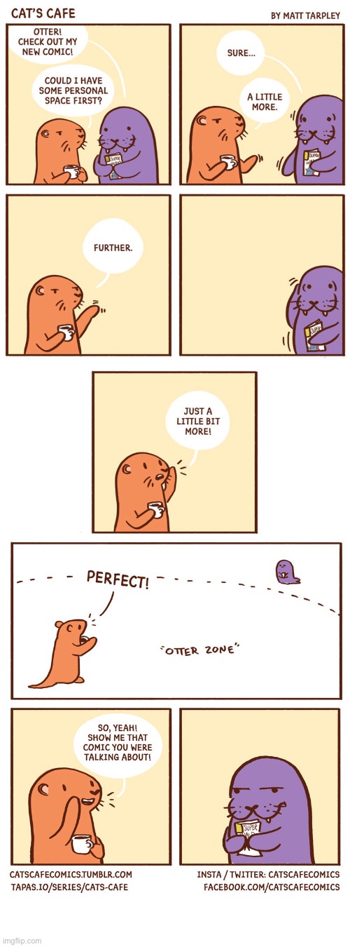 Comic in a comic | image tagged in otter,walrus | made w/ Imgflip meme maker