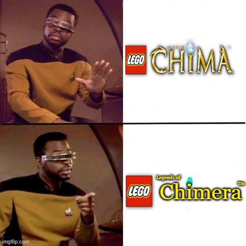 Sounds cooler, and it wouldn't even be much of a name change. Only 2 letters. | Chimera; Legends of; Tm | image tagged in levar burton hotline bling | made w/ Imgflip meme maker