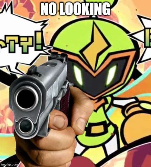 PLASMA BOMBER HAS A FREAKING GUN | NO LOOKING | image tagged in plasma bomber has a freaking gun | made w/ Imgflip meme maker