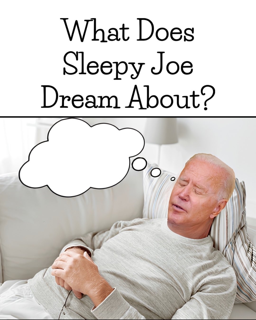 What does sleepy Joe dream about Blank Meme Template