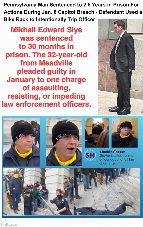 Jack The Tripper Sentenced | image tagged in assault,domestic terrorist,treason,traitor,safety in numbers,they came and knocked on his door | made w/ Imgflip meme maker