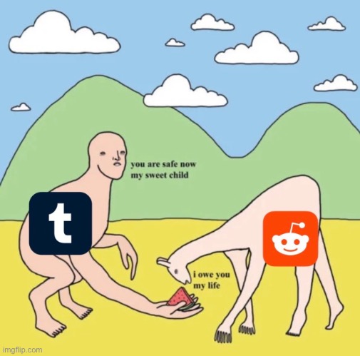 Tumblr when Reddit blackout | made w/ Imgflip meme maker