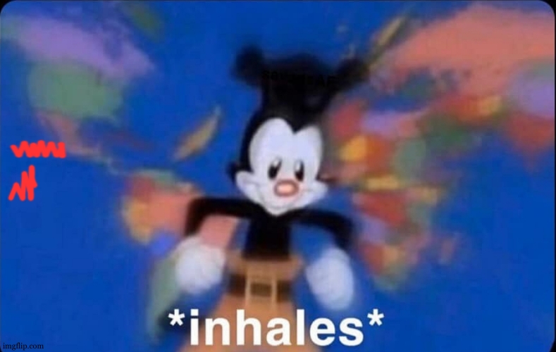 inhaling Yako | image tagged in inhaling yako | made w/ Imgflip meme maker