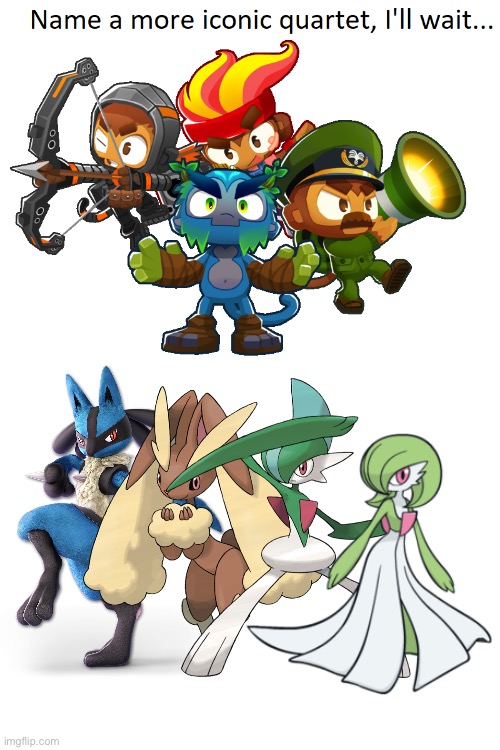 name a more iconic quartet | image tagged in name a more iconic quartet,pokemon | made w/ Imgflip meme maker