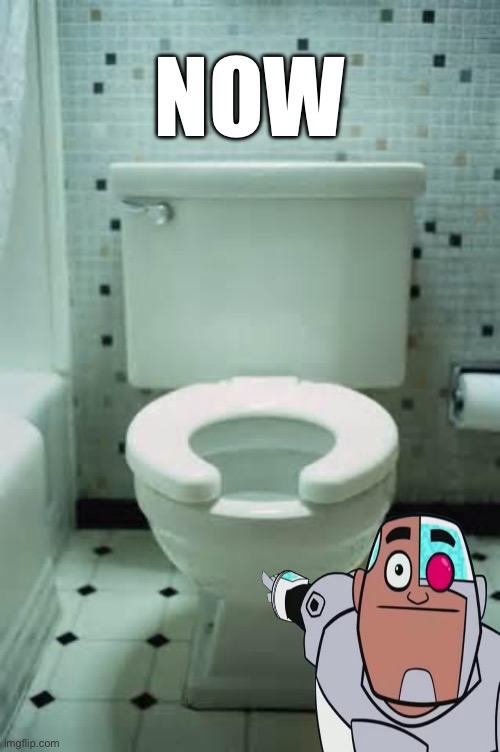 toilet | NOW | image tagged in toilet | made w/ Imgflip meme maker