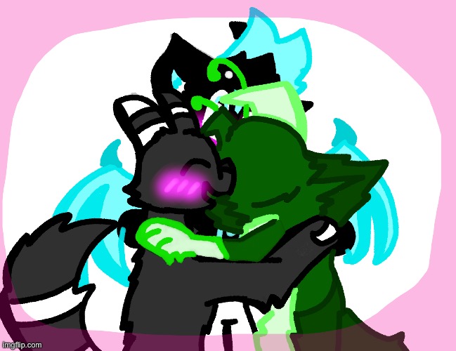 Drew this 3 Furry Amigos hugging [Gift for @IcyXD., @xX.devildark.Xx, and @xMossTheGayx] | image tagged in drawings | made w/ Imgflip meme maker