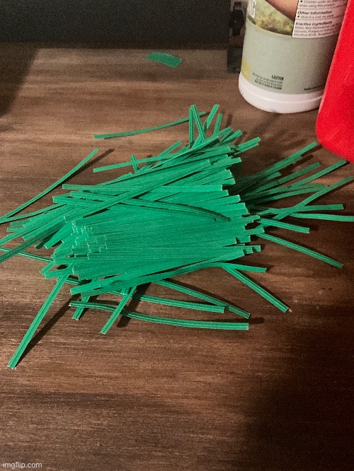 collection of twist ties I stole from a grocery store (im aiming for a world record of most twist ties stolen from one store) | made w/ Imgflip meme maker