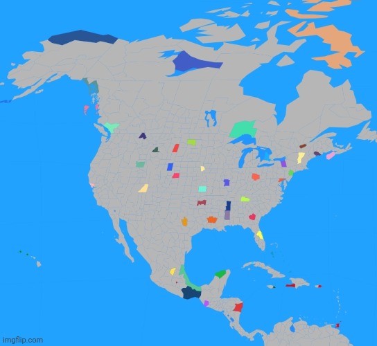 Random map of North America I made | image tagged in north america | made w/ Imgflip meme maker