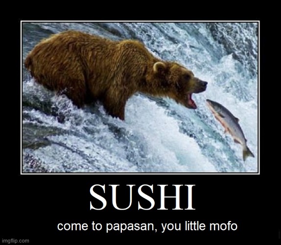 Actually, without rice, that is Sashimi | image tagged in vince vance,sushi,sashimi,raw fish,memes,salmon | made w/ Imgflip meme maker