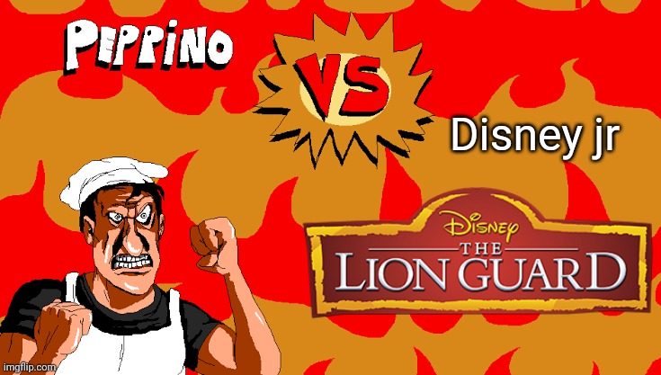 Peppino VS Blank | Disney jr | image tagged in peppino vs blank | made w/ Imgflip meme maker