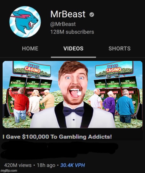 Image tagged in mr beast,,cool,video,famous,awesome - Imgflip