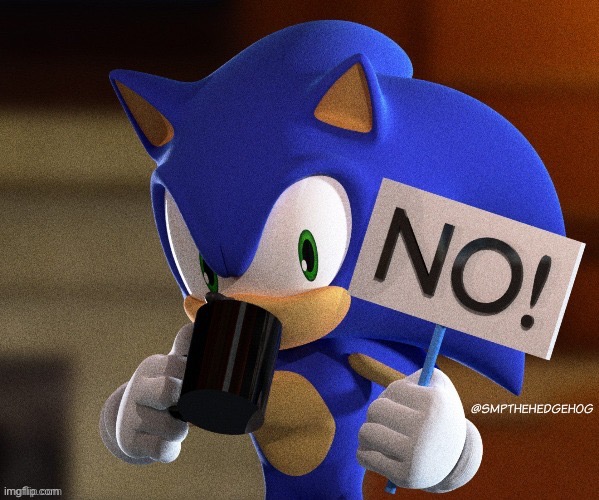 Sonic no sign | image tagged in sonic no sign | made w/ Imgflip meme maker