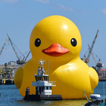 High Quality giant inflatable duck Blank Meme Template
