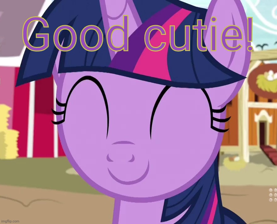 Happy Twilight (MLP) | Good cutie! | image tagged in happy twilight mlp | made w/ Imgflip meme maker