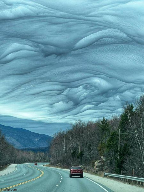 Rare Asperitas Clouds | image tagged in awesome | made w/ Imgflip meme maker