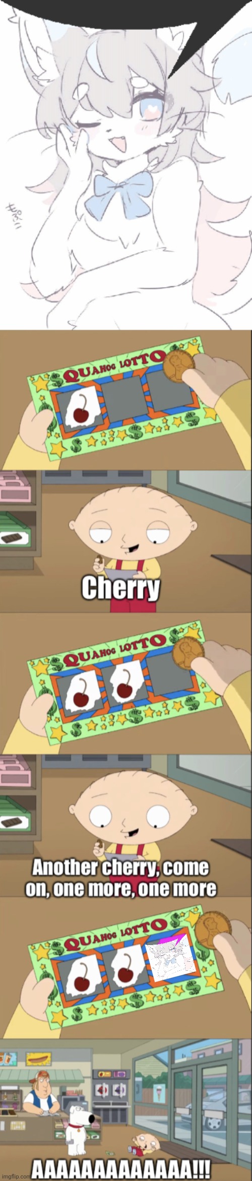 image tagged in stewie scratch card | made w/ Imgflip meme maker