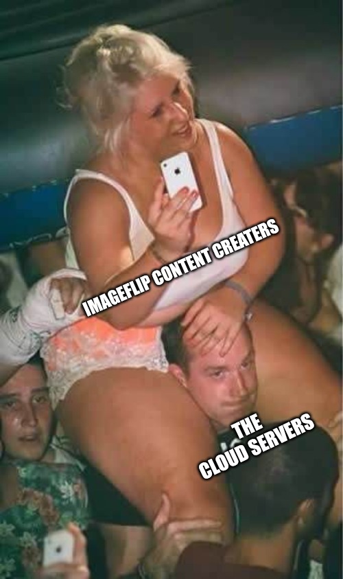 IMAGEFLIP CONTENT CREATERS; THE CLOUD SERVERS | made w/ Imgflip meme maker