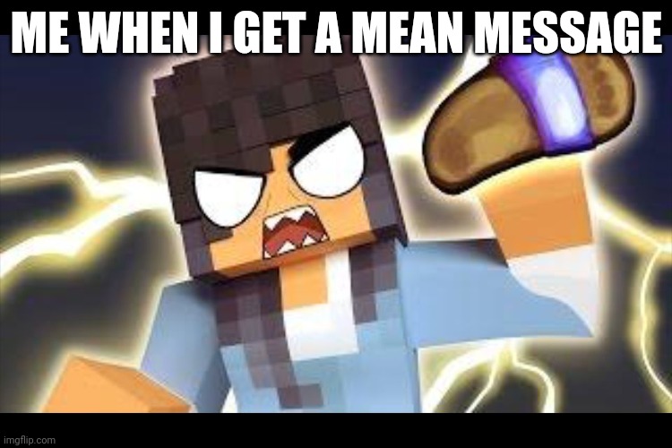 Aphmau memes | ME WHEN I GET A MEAN MESSAGE | image tagged in aphmau memes | made w/ Imgflip meme maker