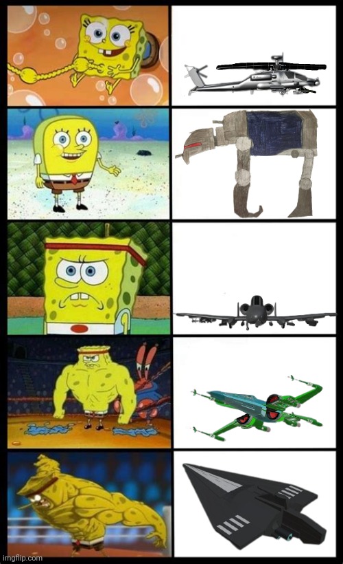 5 strong Inkverse Republic ships/artillery/capital ships | image tagged in increasingly buff spongebob | made w/ Imgflip meme maker