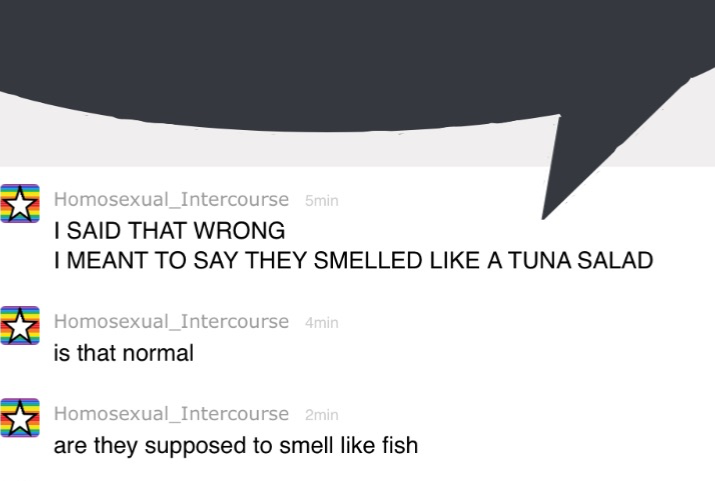 Are they supposed to smell like fish speech bubble Blank Meme Template