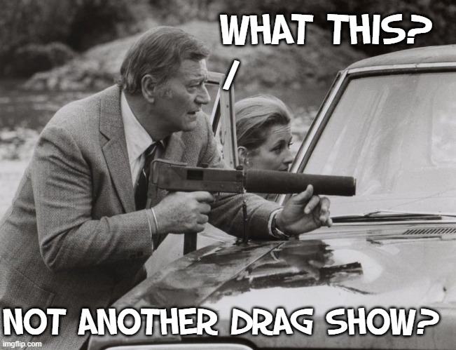 WHAT THIS?
/ NOT ANOTHER DRAG SHOW? | made w/ Imgflip meme maker