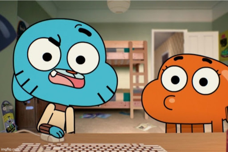 Gumball and Darwin are speechless | image tagged in gumball and darwin are speechless | made w/ Imgflip meme maker