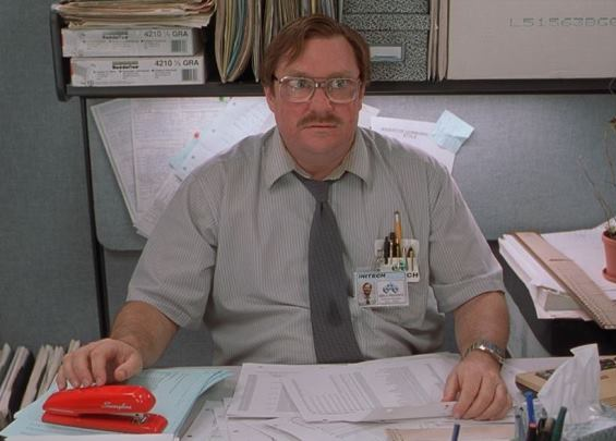 High Quality stapler guy from office space Blank Meme Template