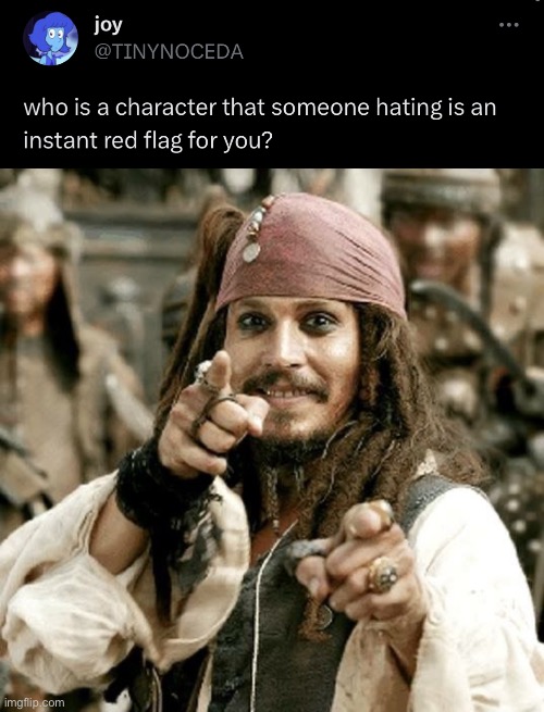 How could you possibly hate Jack Sparrow | image tagged in point jack | made w/ Imgflip meme maker