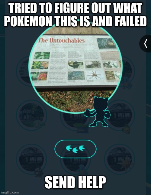 Help | TRIED TO FIGURE OUT WHAT POKEMON THIS IS AND FAILED; SEND HELP | image tagged in help me | made w/ Imgflip meme maker